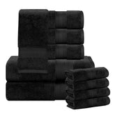 Aria Turkish Cotton Heavyweight Absorbent Solid 10 Piece Plush Towel Set